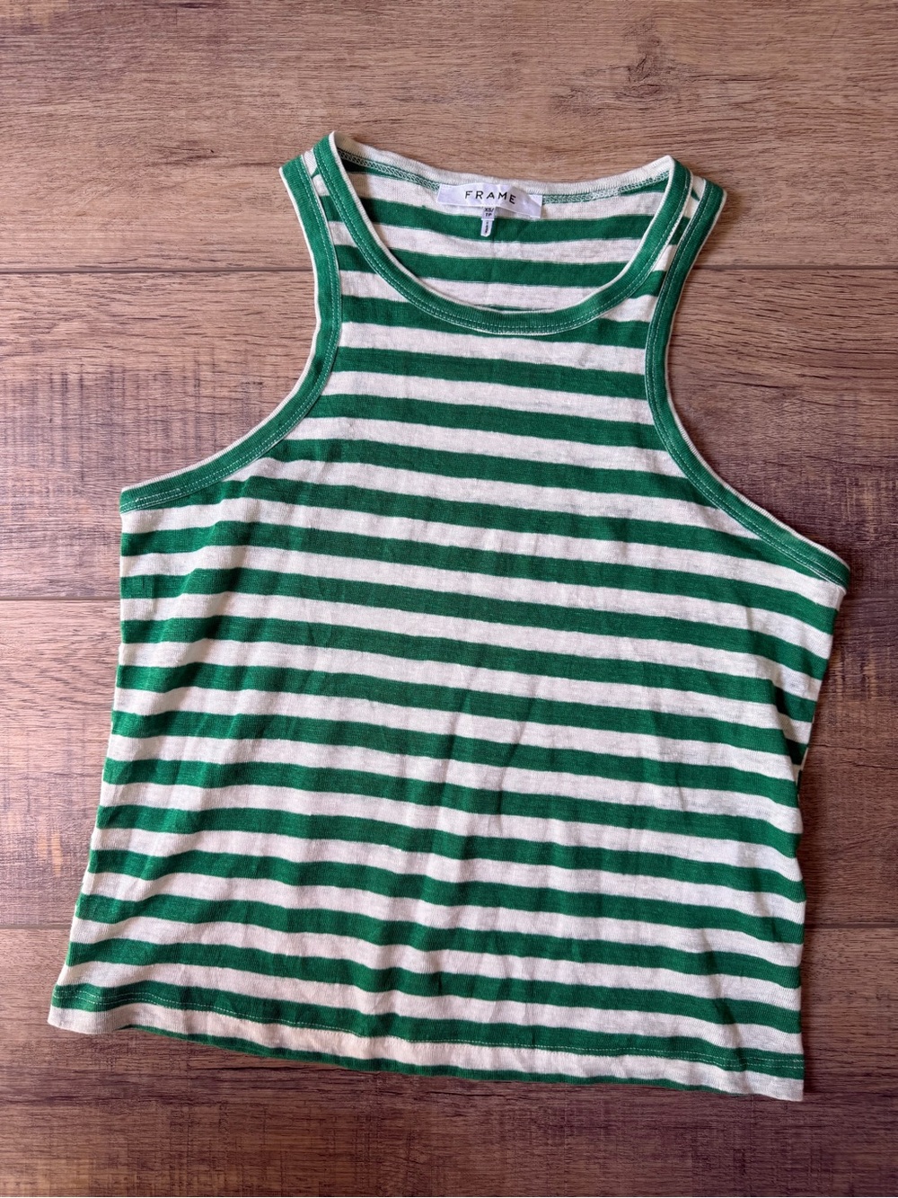 Frame Ringer Stripe Racerback Tank Top - Picture 2 of 5